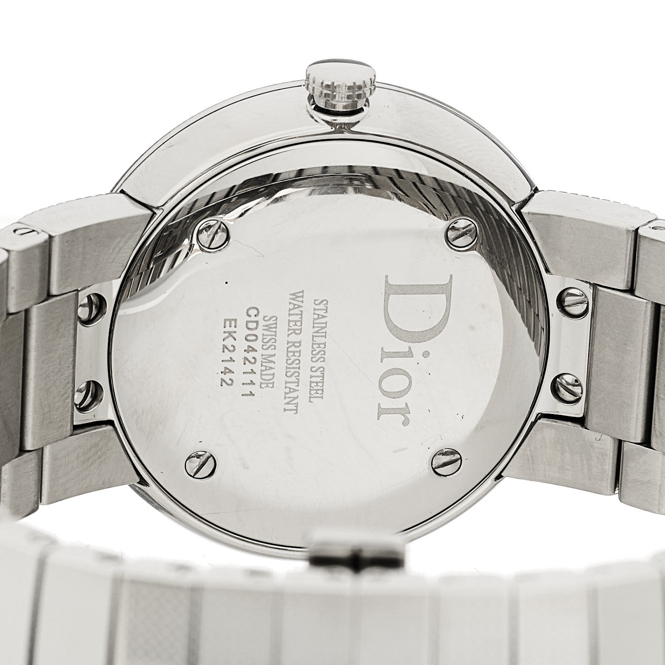 Stainless Steel Diamond Bezel 33mm La D De Dior Quartz Watch