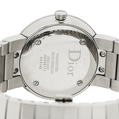 Stainless Steel Diamond Bezel 33mm La D De Dior Quartz Watch