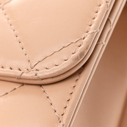 Calfskin Quilted Mini Perfect Fit Flap Beige