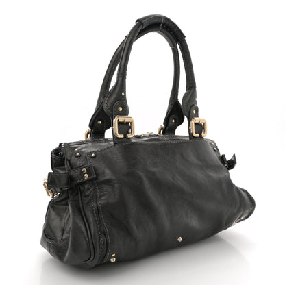 Calfskin Medium Paddington Capsule Satchel Bleu Nuit