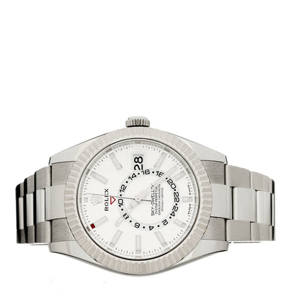 18K White Gold Stainless Steel 42mm Oyster Perpetual Sky-Dweller Watch White 336934