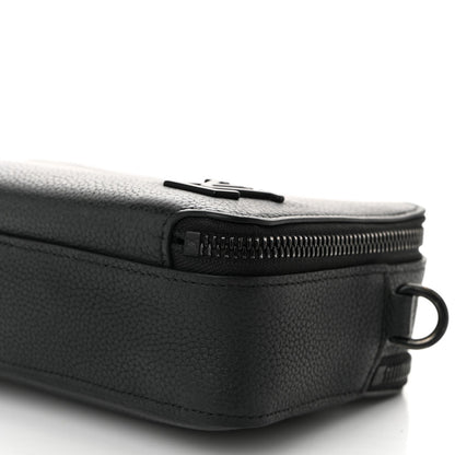 Calfskin Aerogram Alpha Wearable Wallet Black