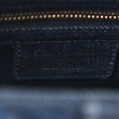 Denim Tie Dye Saddle Bag Blue