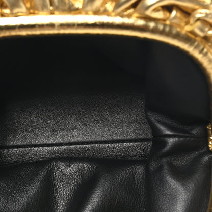 Metallic Bark Calfskin The Mini Pouch Gold