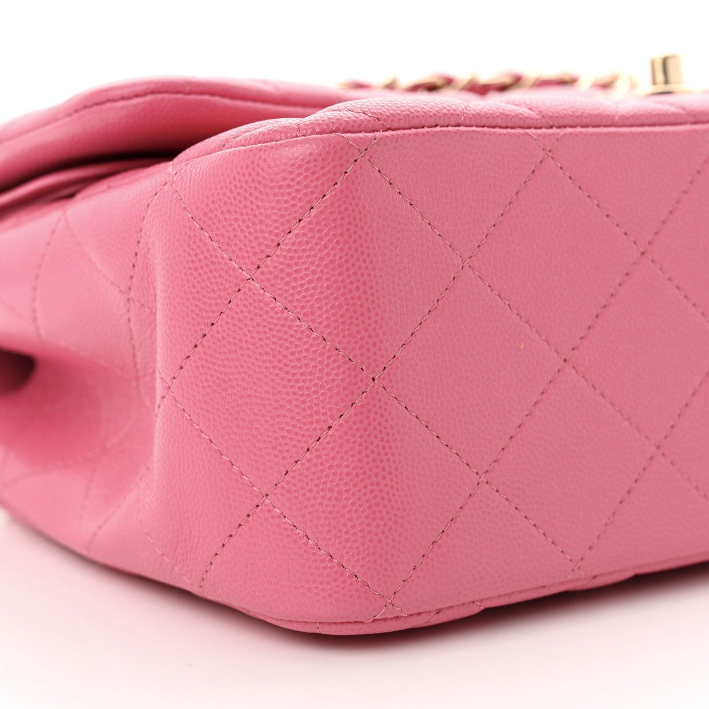 Caviar Quilted Jumbo Double Flap Pink