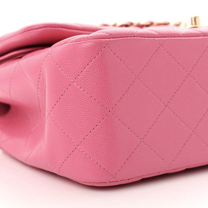 Caviar Quilted Jumbo Double Flap Pink