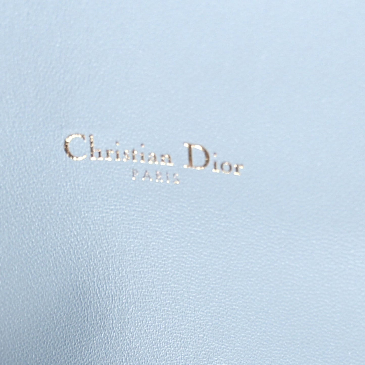 Grained Calfskin Saddle Chain Pouch Cloud Blue