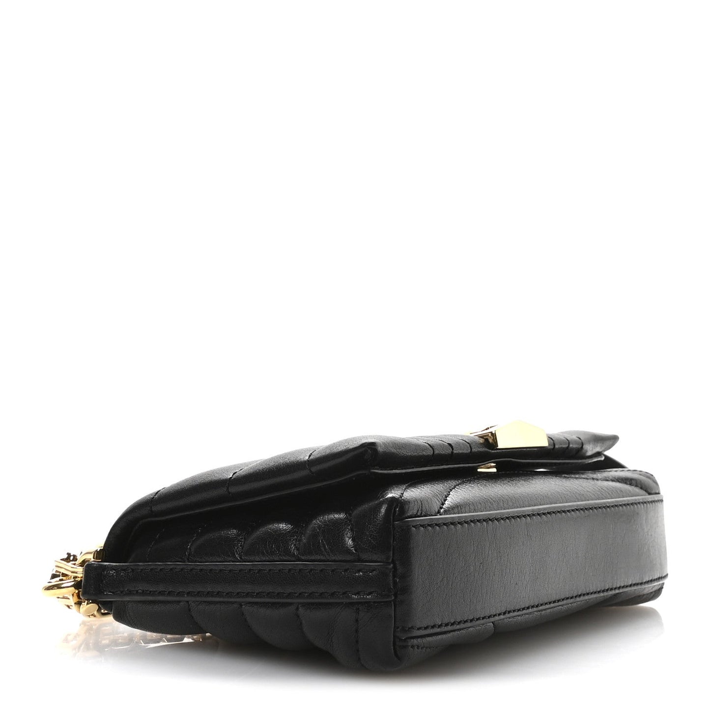 Calfskin Quilted Micro 4G Soft Bag Black