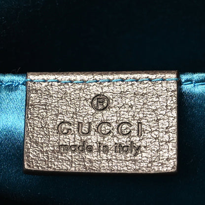 GG Supreme Monogram Textured Dollar Calfskin Web Small Ophidia Dome Shoulder Bag Beige Ebony New Acero