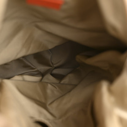 X THE NORTH FACE Monogram Textured Dollar Calfskin Embroidered Beige Ebony Mystic White Deep Orange