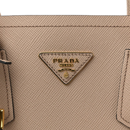 Saffiano Cuir Medium Double Bag Cipria