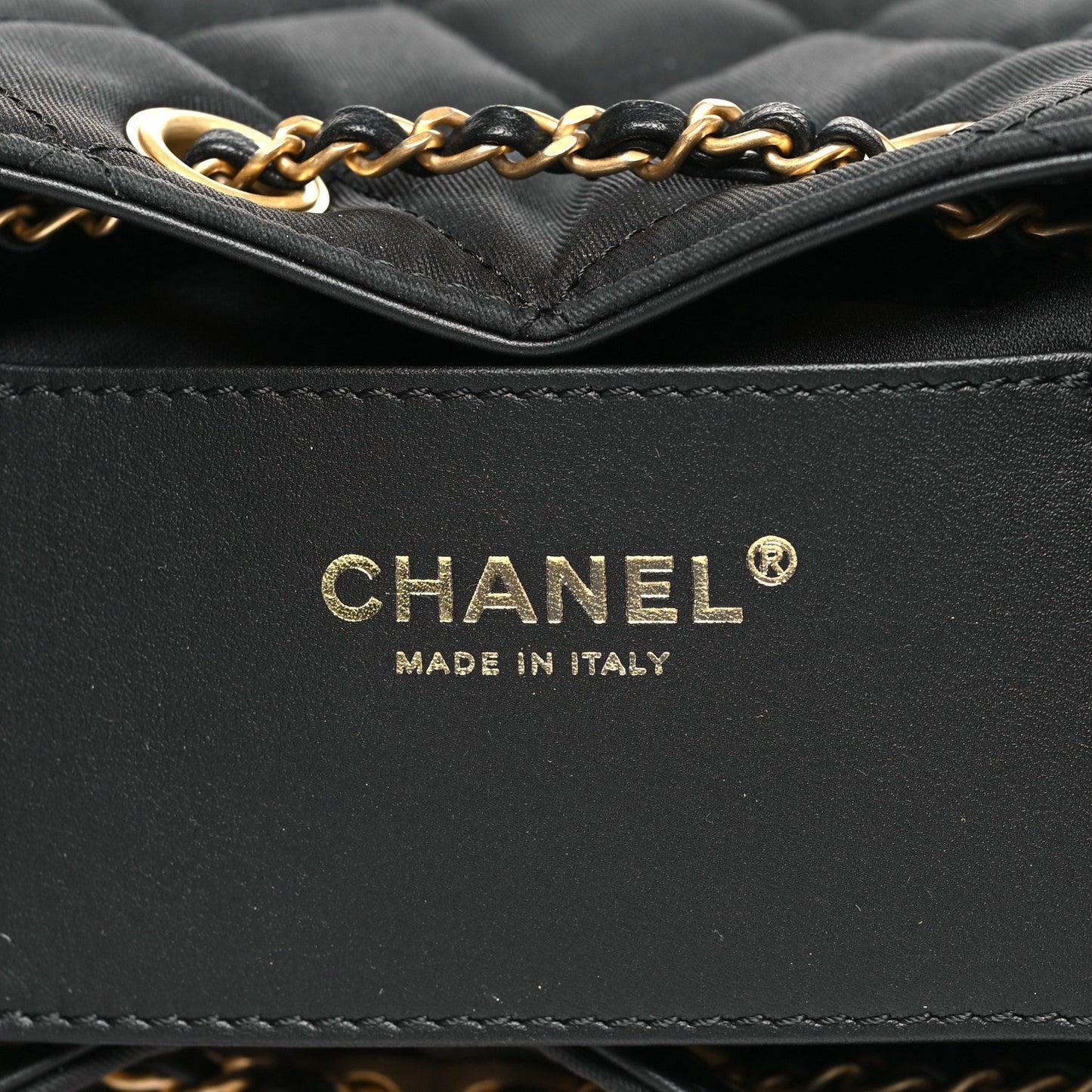 Canvas Quilted Small Chanel 25 Handbag Black