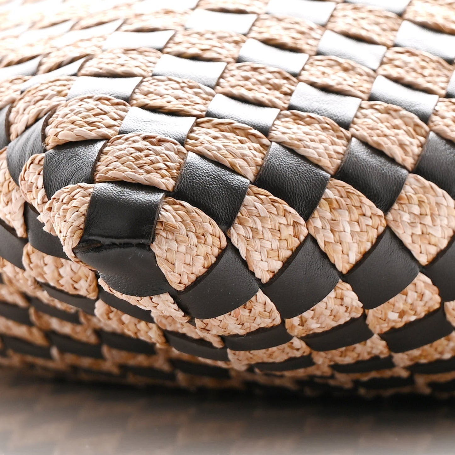 Nappa Raffia Intrecciato Large Hop Fondant Natural