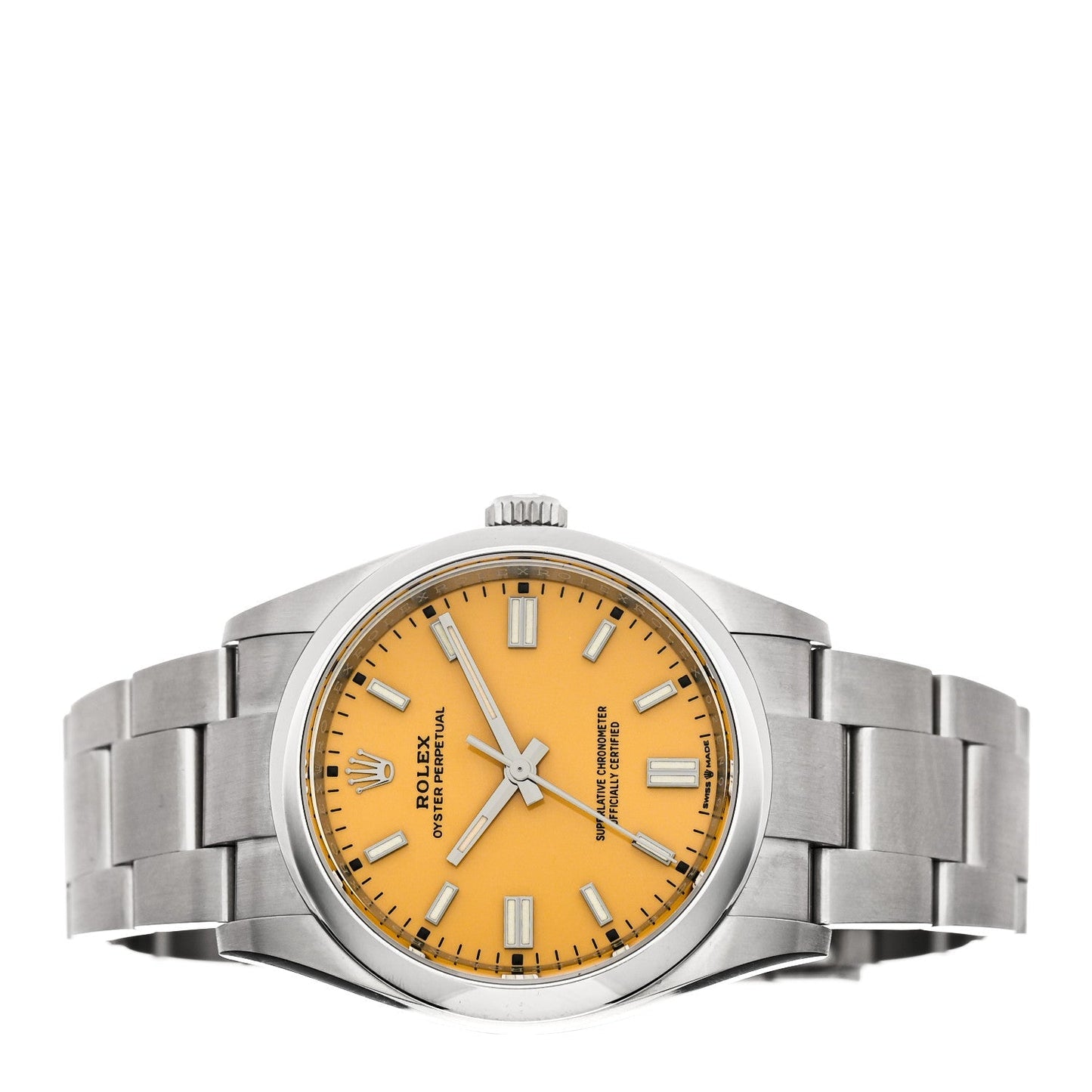 Stainless Steel 36mm Oyster Perpetual Watch Yellow 126000
