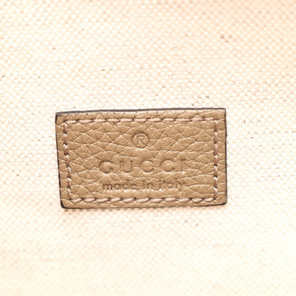 Piuma Calfskin Jumbo GG Embossed Pocket Belt Bag Good Taupe