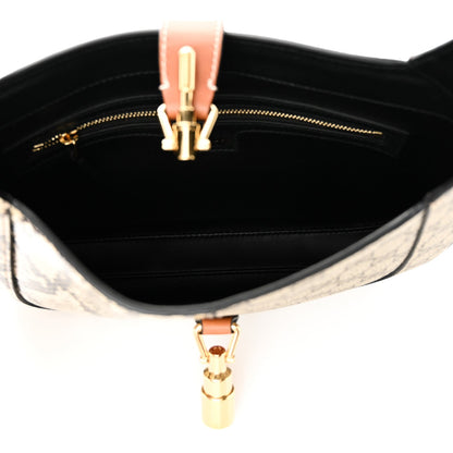 GG Supreme Monogram Snakeskin Small Jackie 1961 Hobo Beige Ebony