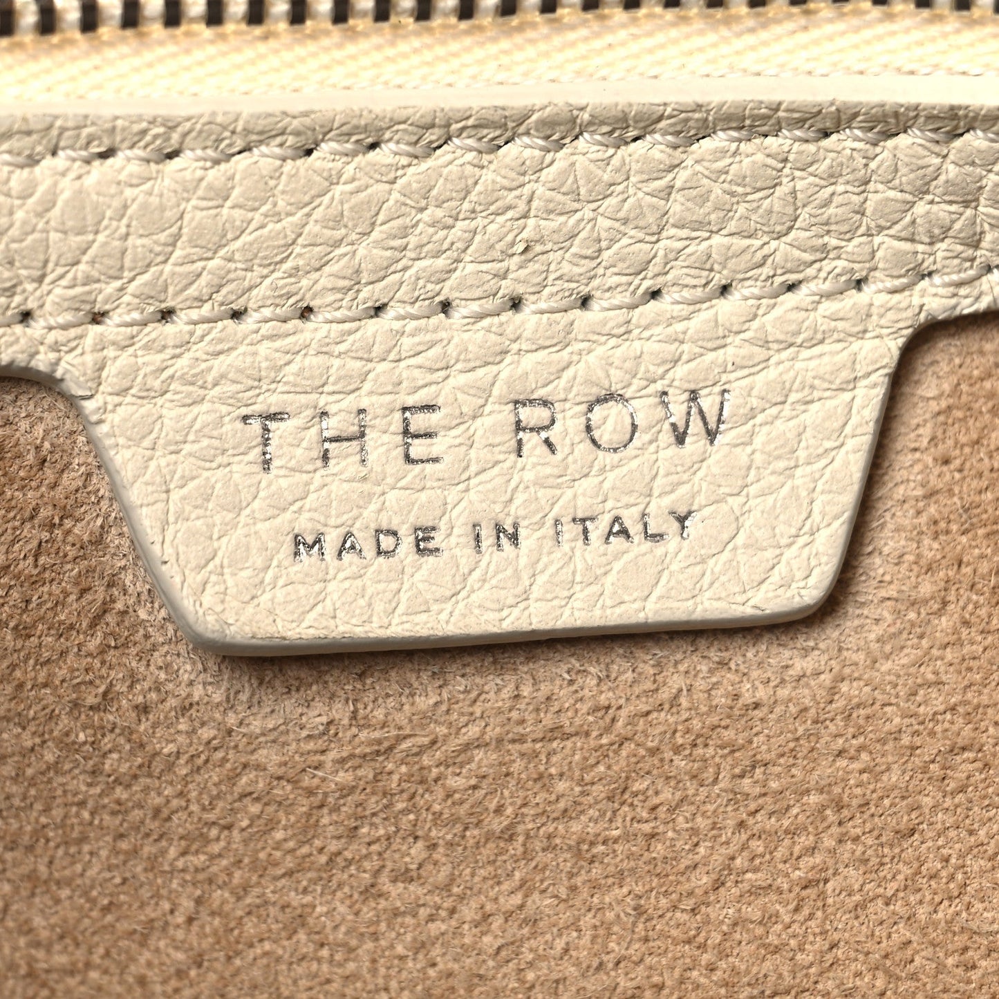 Grained Calfskin Medium Everyday Shoulder Bag Ivory