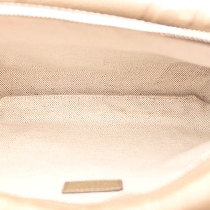 Piuma Calfskin Jumbo GG Embossed Pocket Belt Bag Good Taupe