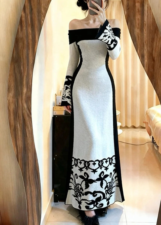 90s Elegant Prom Dress Off Shoulder Formal Gala Gown Evening Dress Birthday Party Dress     D5078