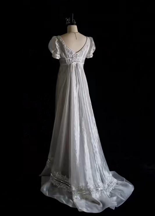 90s Retro Prom Dress Square Neck Imperial Dress Formal Gala Gown Evening Dress Party Outfits     D5090