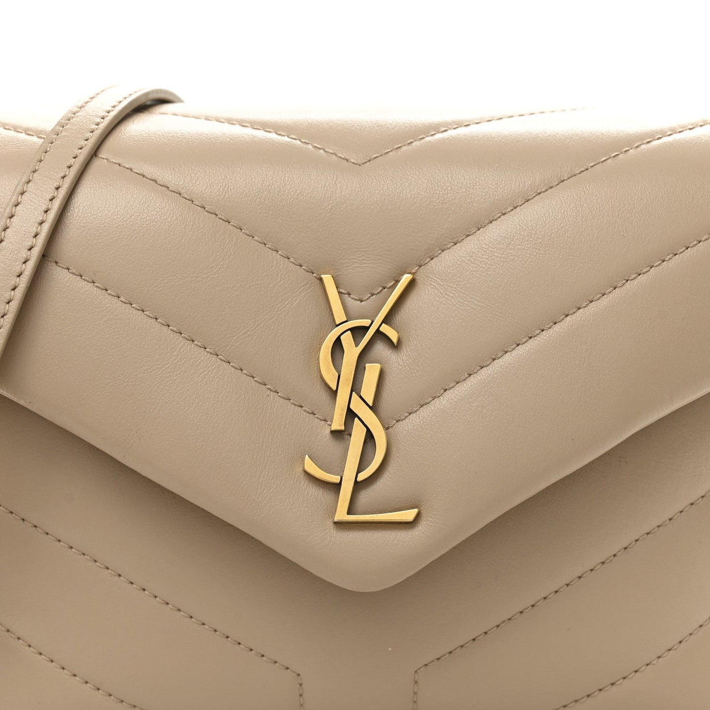 Calfskin Y Quilted Monogram Toy Loulou Crossbody Bag Dark Beige