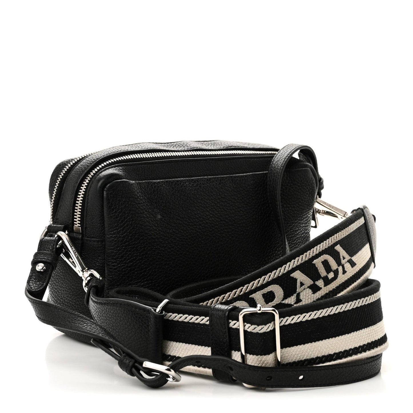 Vitello Daino Soft Camera Crossbody Black