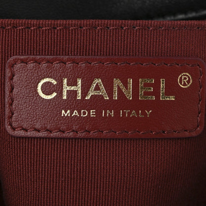 Lambskin Quilted Mini Side Note Flap Black