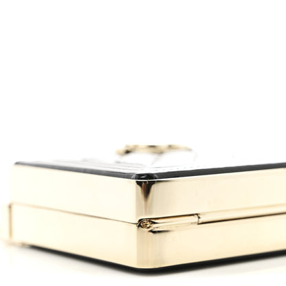 Patent Calfskin Boy Minaudiere Black