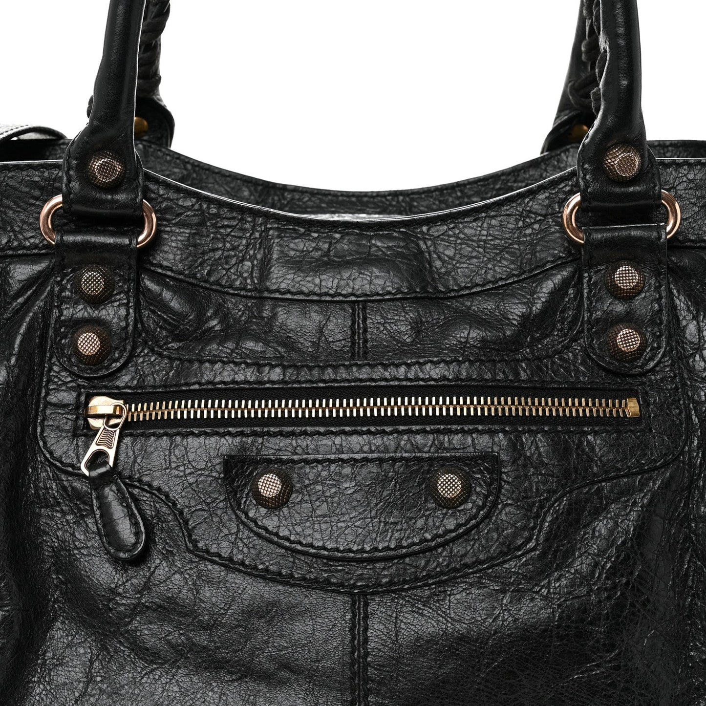 Agneau Giant 21 Rose Gold  Hardware Part Time Black