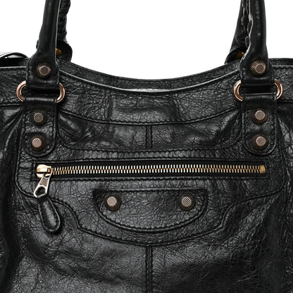 Agneau Giant 21 Rose Gold  Hardware Part Time Black