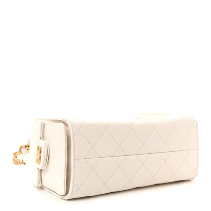 Caviar Quilted Mini Chanel 25 Handbag White