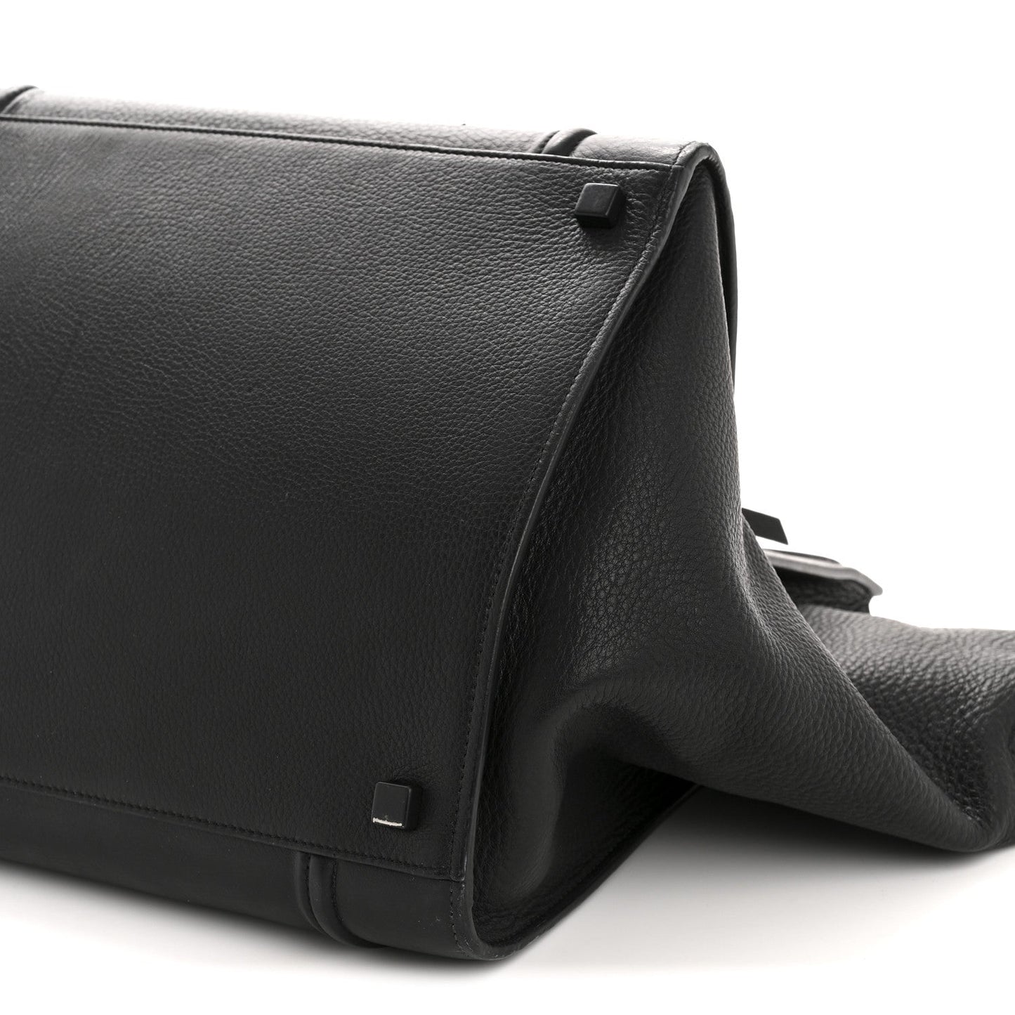 Grained Calfskin Medium Phantom Luggage Black