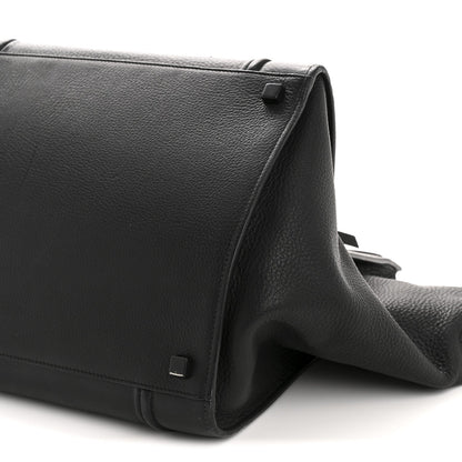 Grained Calfskin Medium Phantom Luggage Black