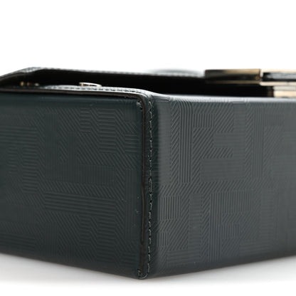 Vitello King FF Lines Embossed Baguette Soft Trunk Verde Inglese