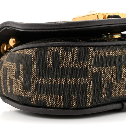 Fabric Jacquard Vitello Cher Cuoio FF 1974 Nano Fendi C'mon Tobacco Moro Ebano