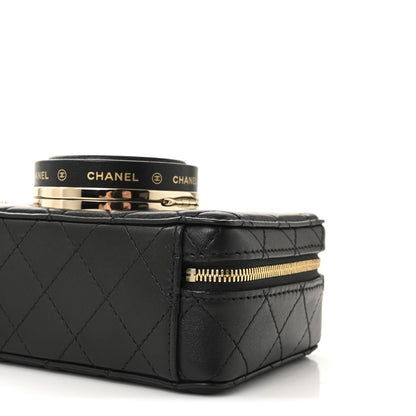Lambskin Quilted Coco Click Bag Black