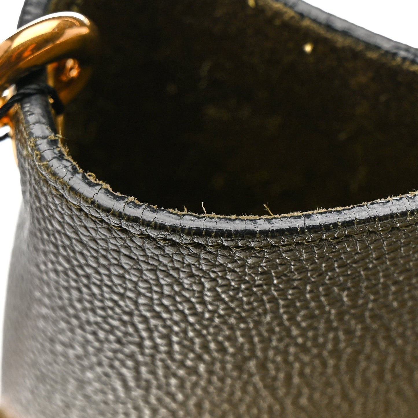 Soft Grained Calfskin Sangle Bucket Bag Light Khaki
