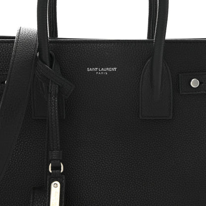 Grained Calfskin Baby Sac De Jour Souple Black