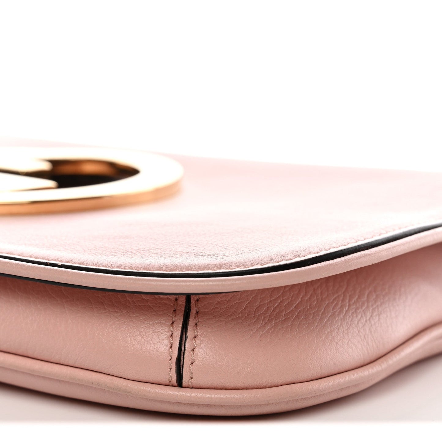 Roxy Calfskin Blondie Chain Shoulder Flap Bag Powder Pink