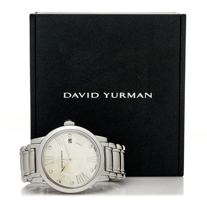 Stainless Steel Diamond Mother of Pearl 38mm Classic Quartz Watch