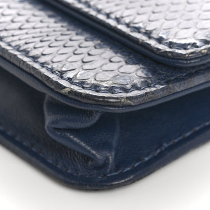 Snakeskin Wallet On Chain WOC Blue