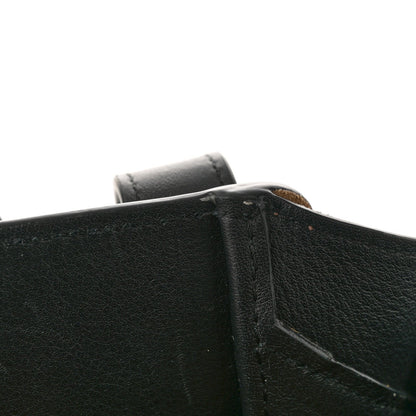 Calfskin Suede Hammock Shoulder Bag Oak Dark Gold Black