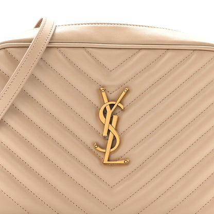 Calfskin Matelasse Monogram Lou Camera Bag Dark Beige