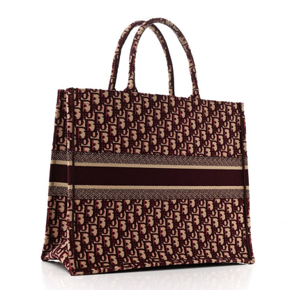 Oblique Large Book Tote Burgundy Multicolor