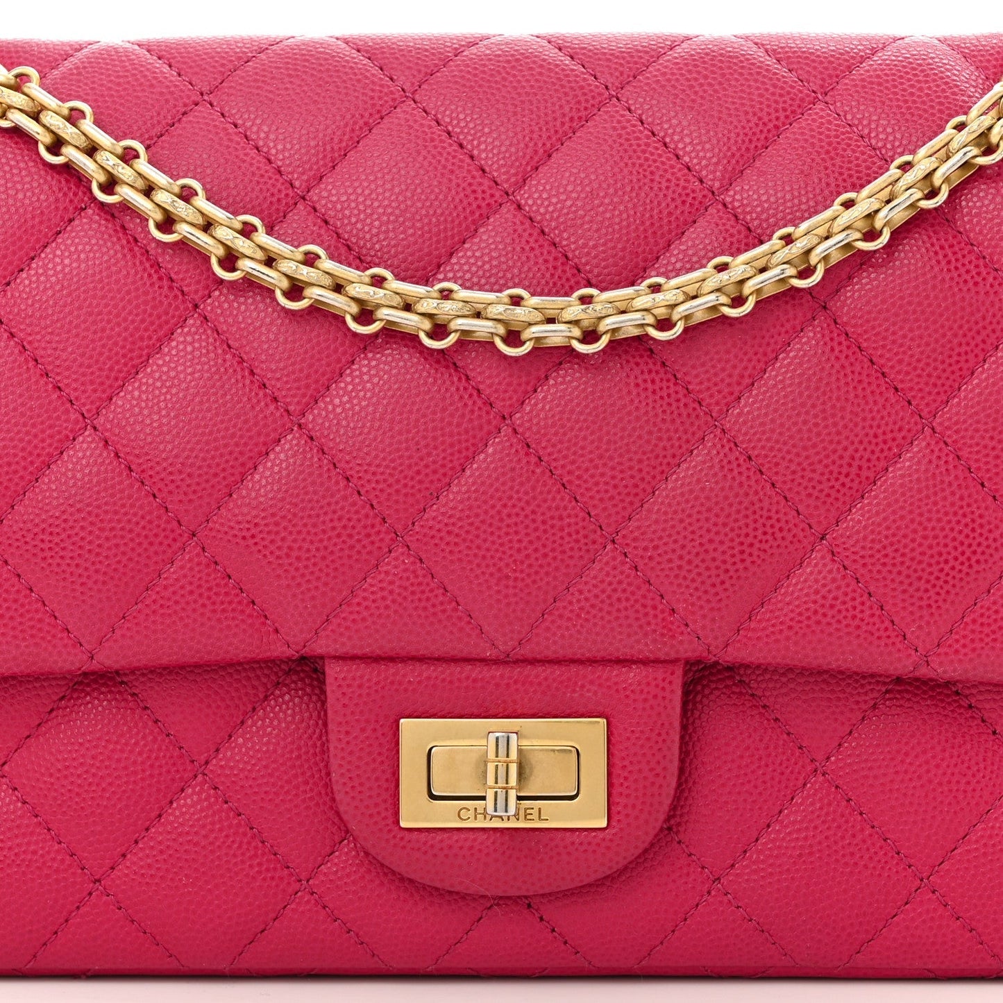 Caviar Quilted 2.55 Reissue 225 Flap Fuchsia