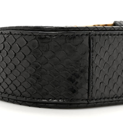 Snakeskin Le 5 A 7 Mini Hobo Black