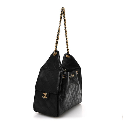 Caviar Quilted Small Chanel 25 Handbag Black