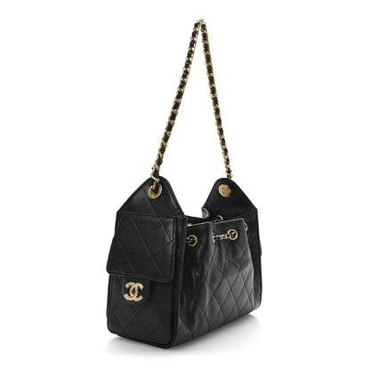 Caviar Quilted Mini Chanel 25 Handbag Black