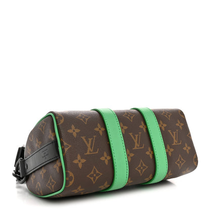 Monogram Macassar Keepall Bandouliere 25 Minty Green