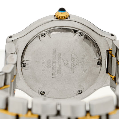 Stainless Steel 18K Yellow Gold 28mm Must de 21 Quartz Watch